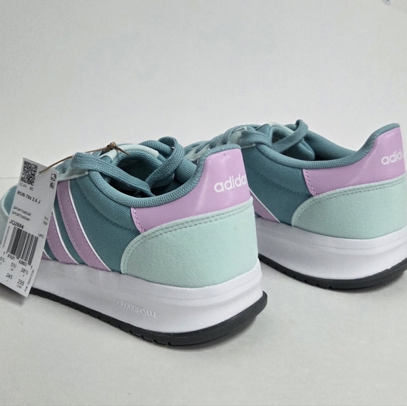Size 6 - Adidas Run 70s 2.0 J Mint Lilac Sneakers - Picture 5 of 10